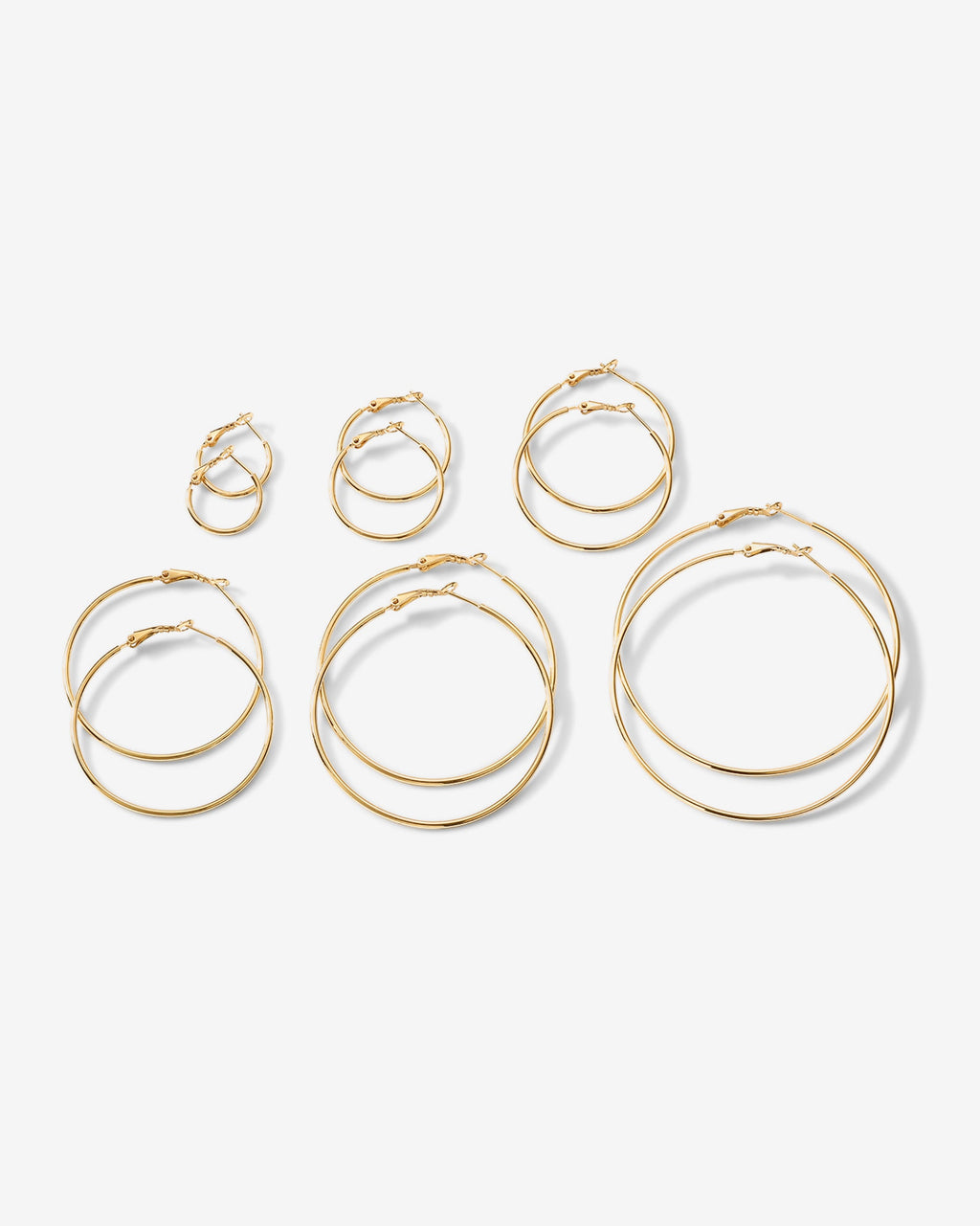 Clasp Back Thin Hoops