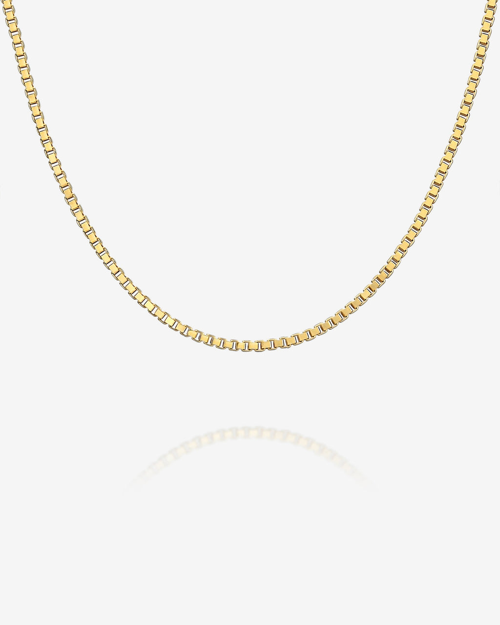 Stackable Medium Thick Square Box Chain Necklace