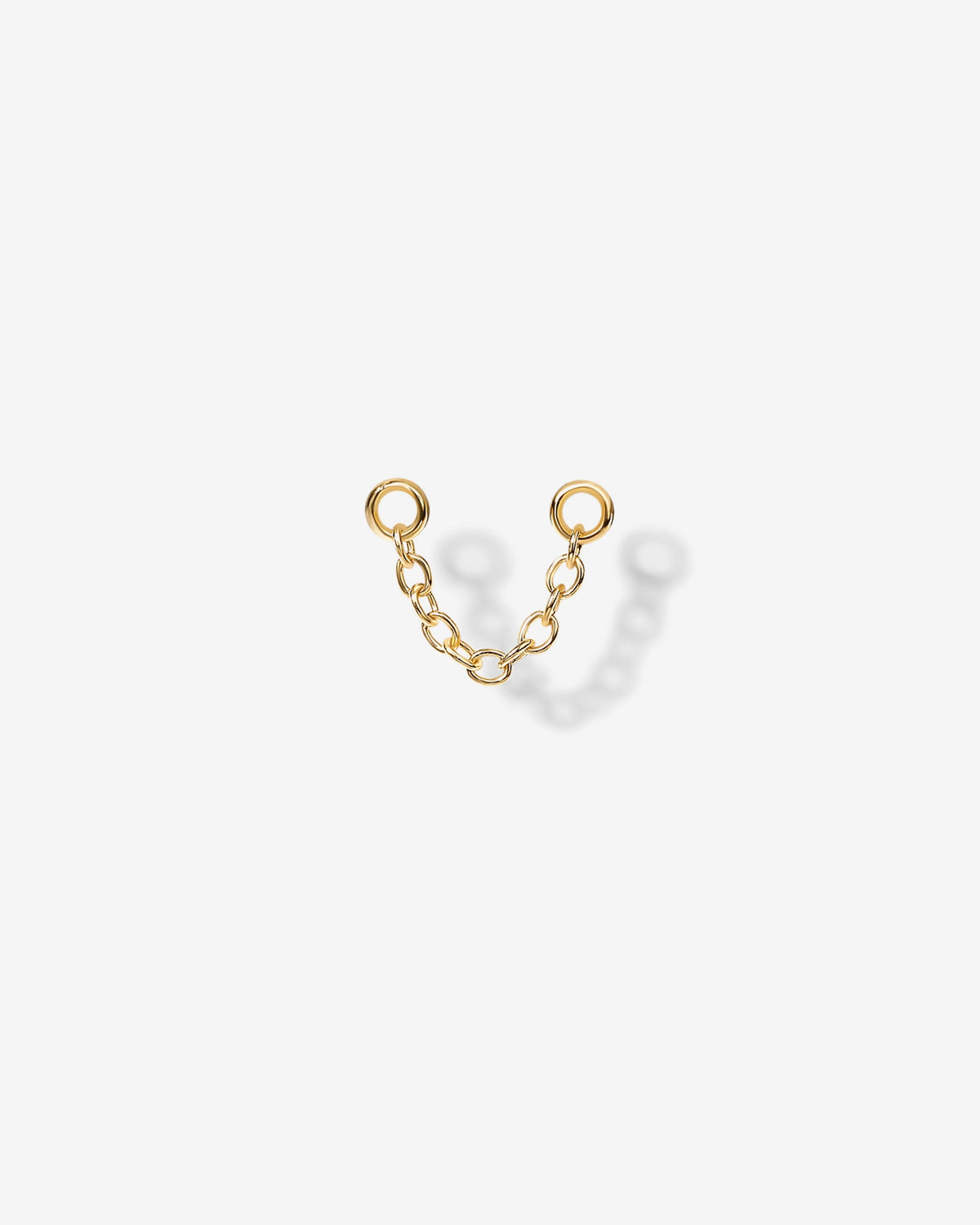 Double Piercing Earrings Link Chain