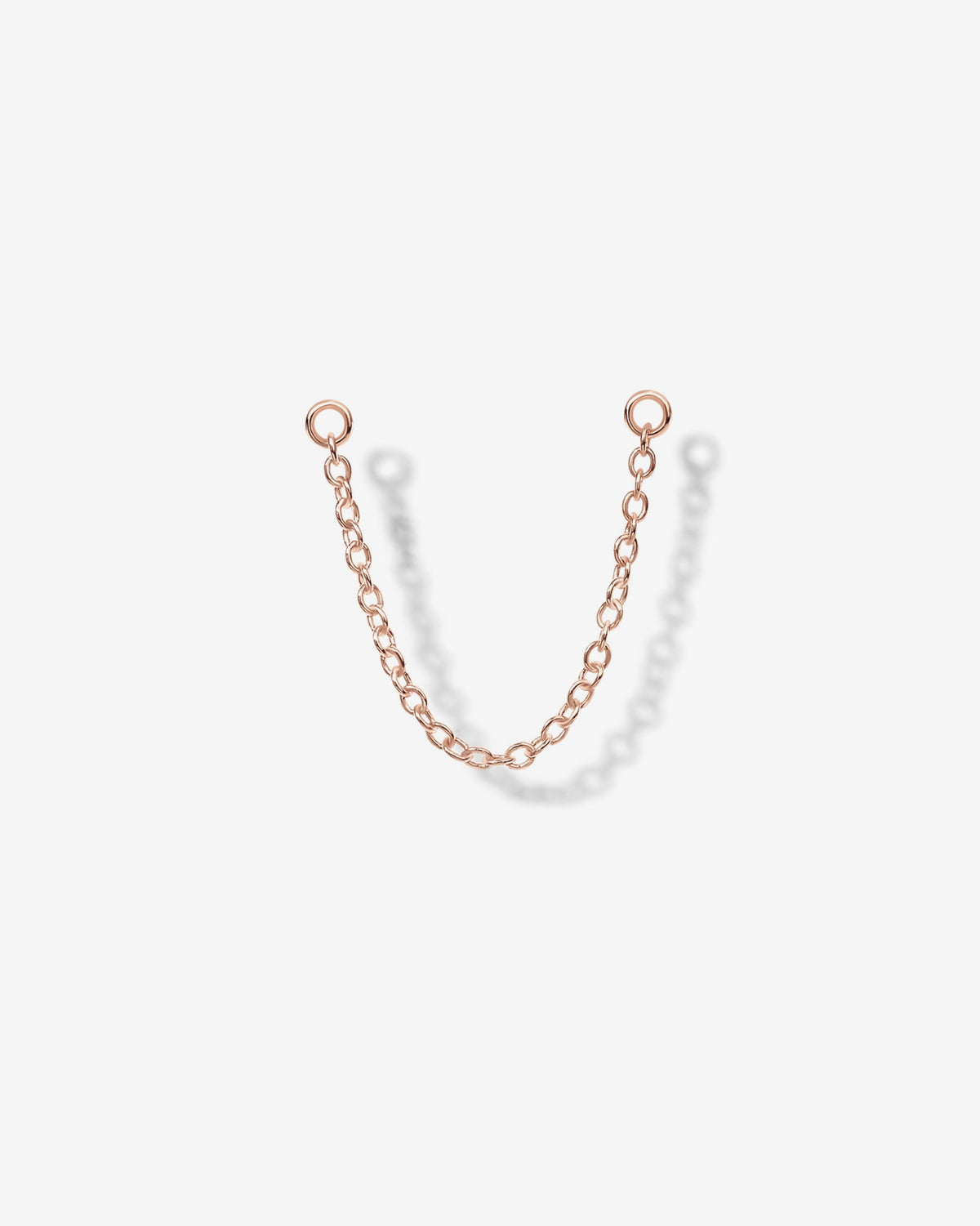 Double Piercing Earrings Link Chain