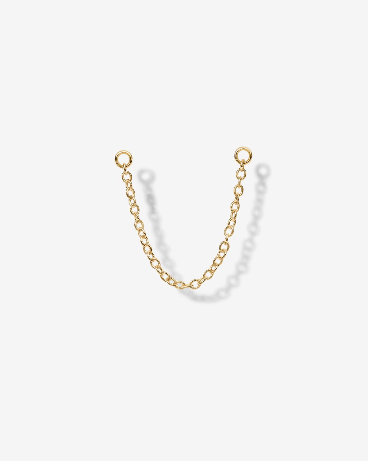 Double Piercing Earrings Link Chain