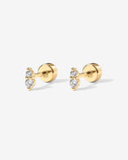 Small Crystal Screw Back Stud
