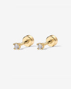 Cubic Zirconia Flat Back Studs