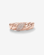 Cubic Zirconia Croissant Ring