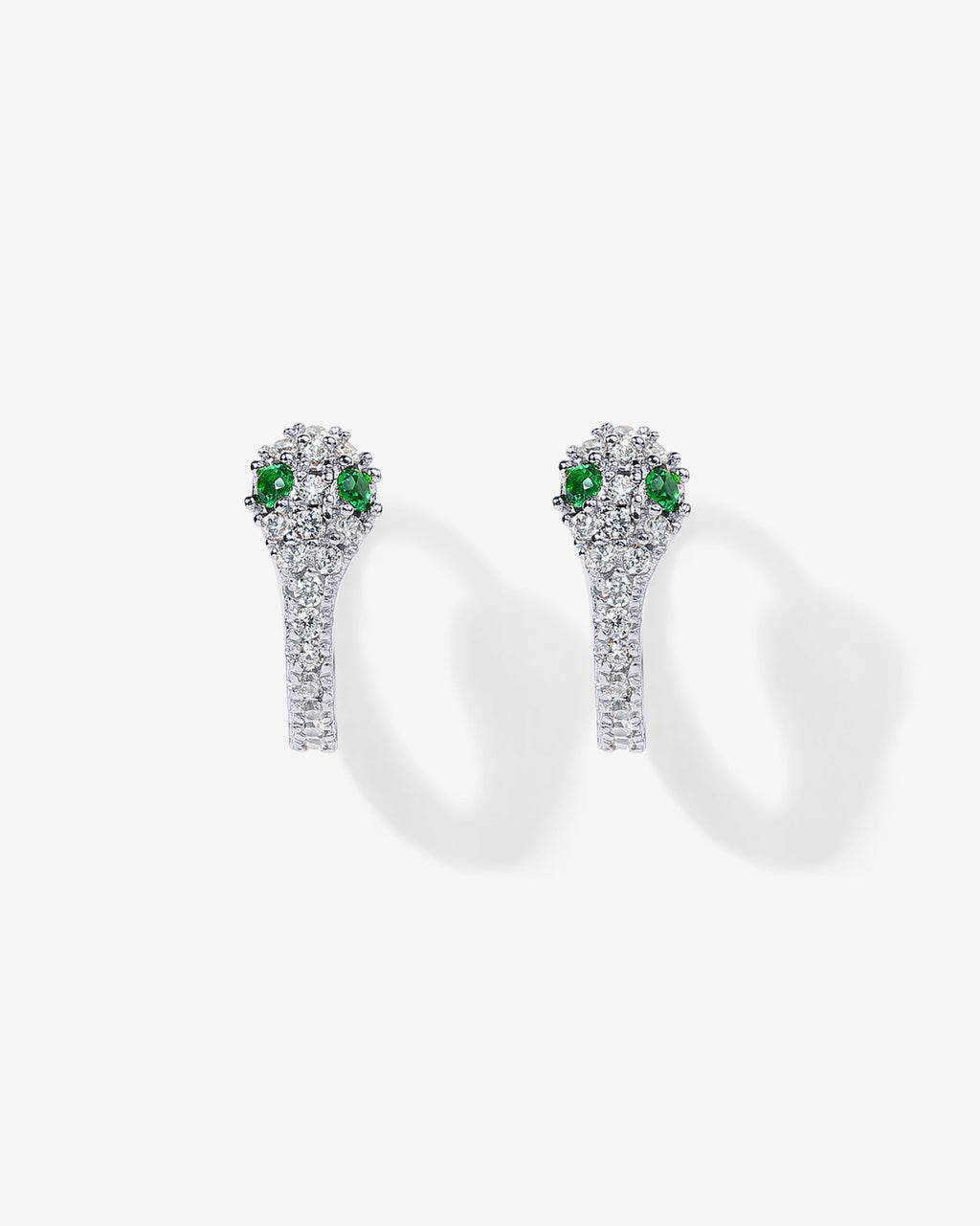CZ Snake Huggie Earrings
