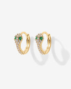CZ Snake Huggie Earrings