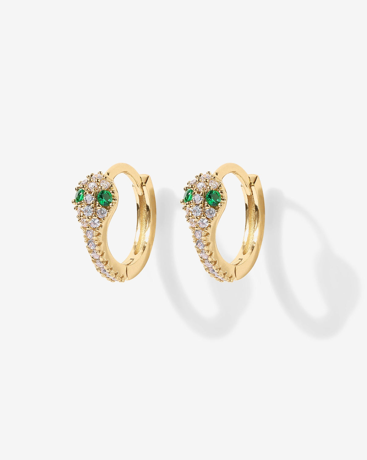 CZ Snake Huggie Earrings