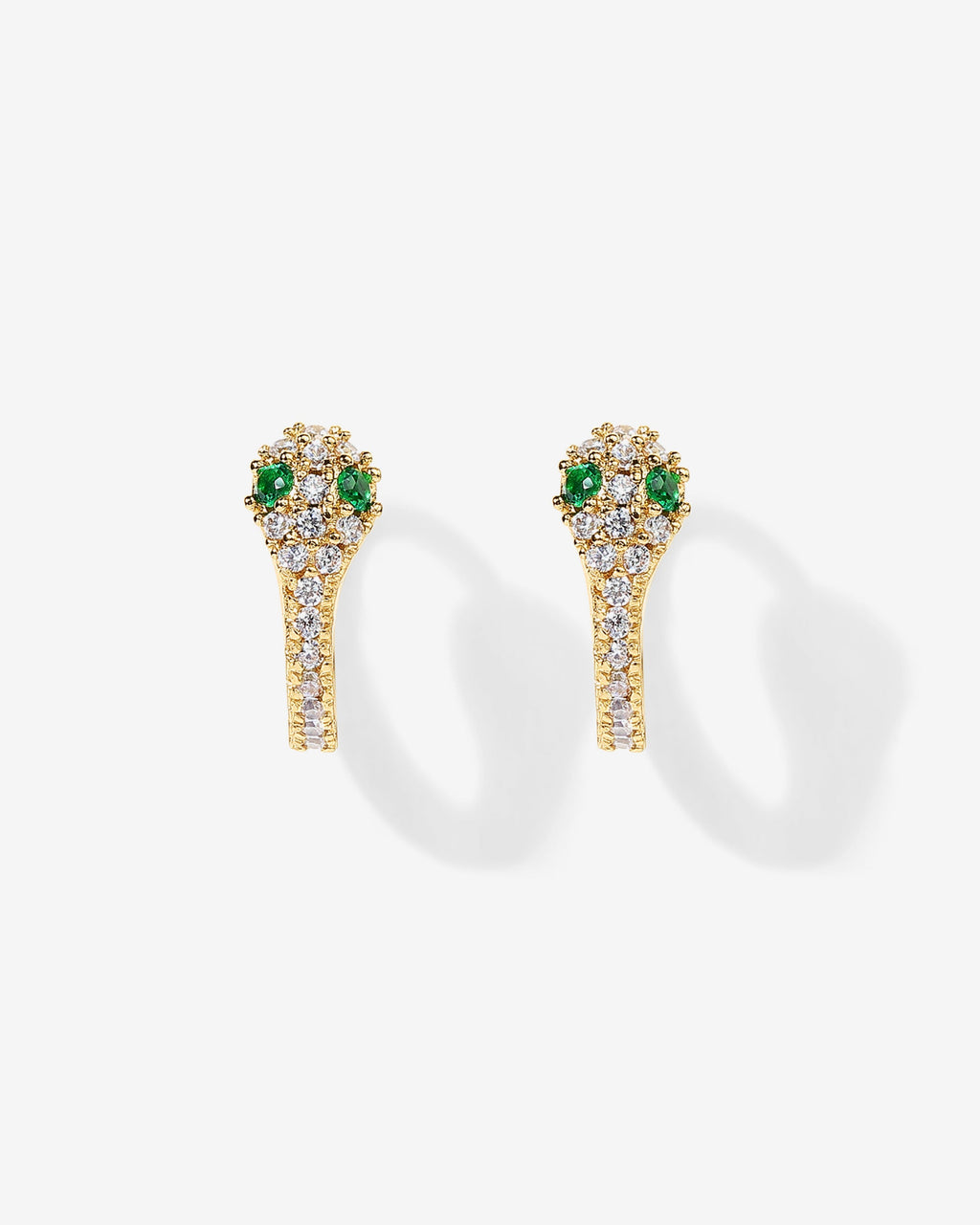 CZ Snake Huggie Earrings