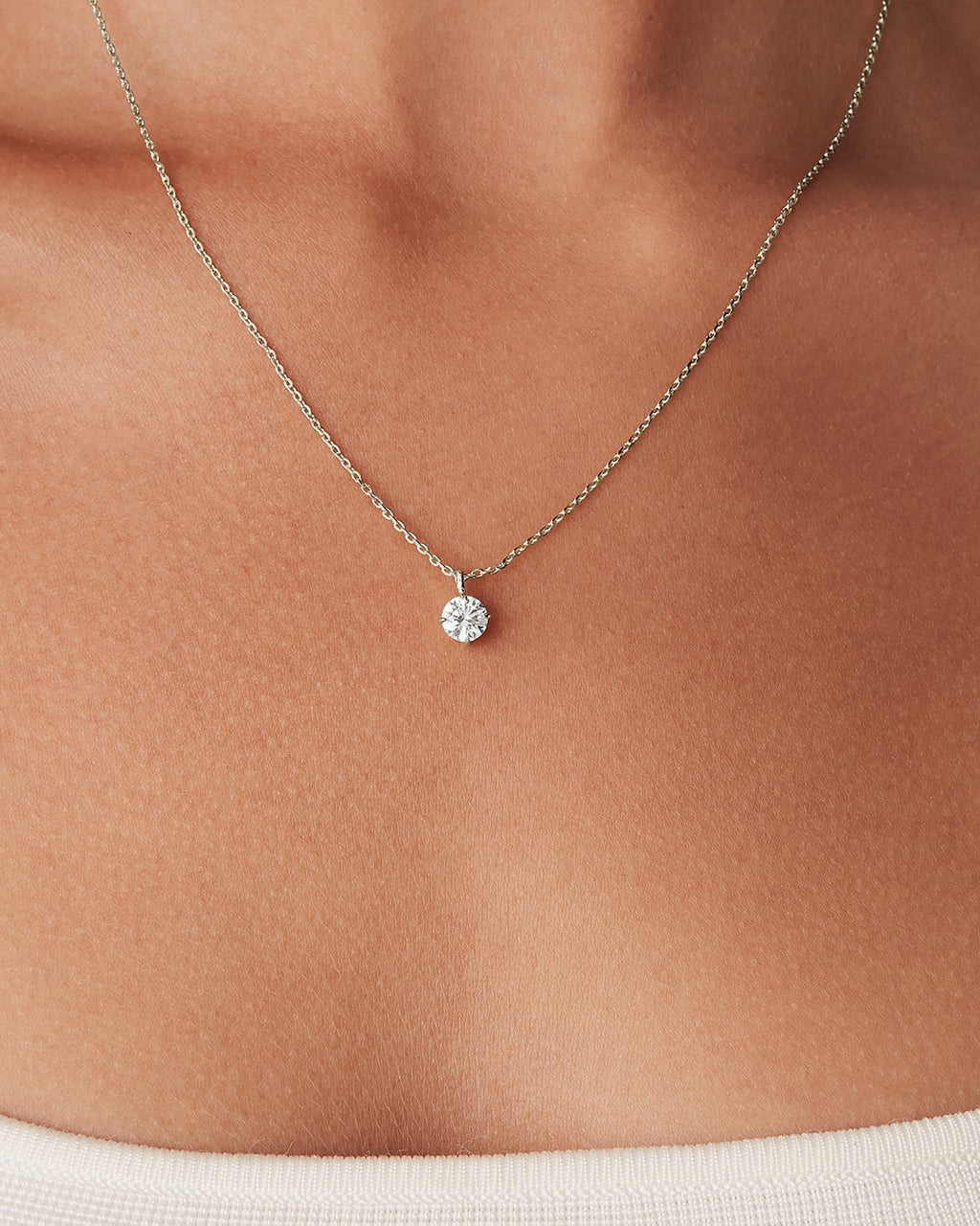 Danty CZ Solitaire Necklace