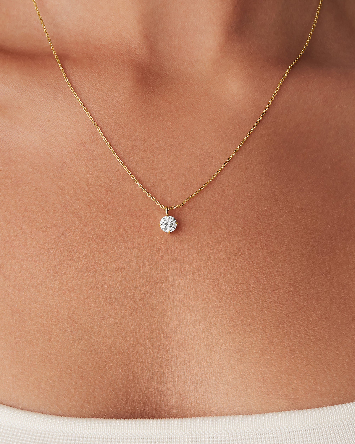 Danty CZ Solitaire Necklace