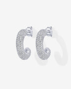 Cubic Zirconia Chunky Hoop Earrings