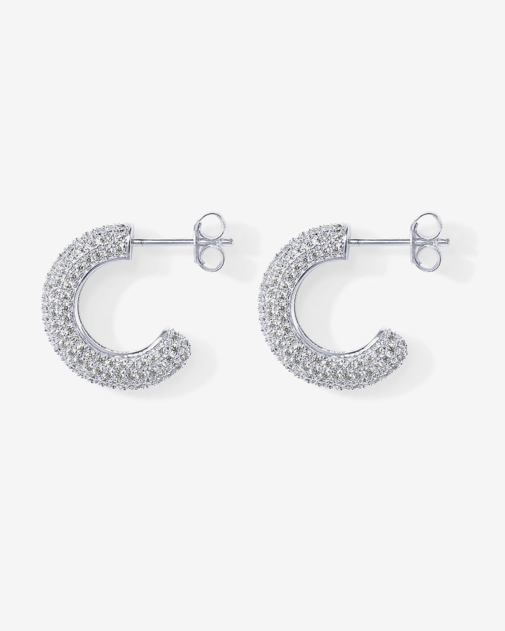 Cubic Zirconia Chunky Hoop Earrings
