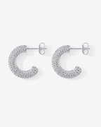 Cubic Zirconia Chunky Hoop Earrings