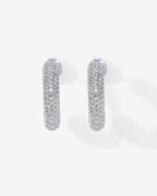 Cubic Zirconia Chunky Hoop Earrings