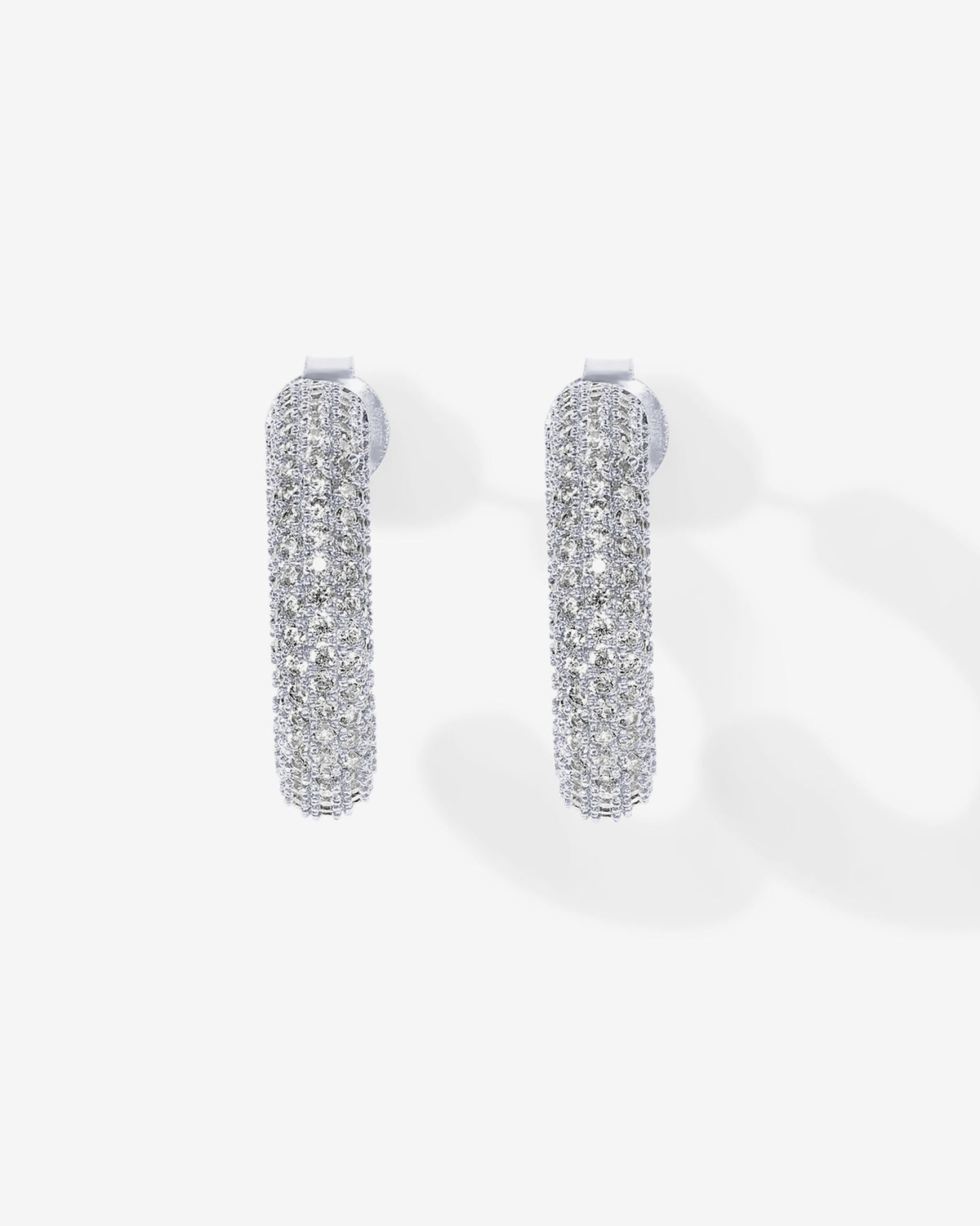 Cubic Zirconia Chunky Hoop Earrings
