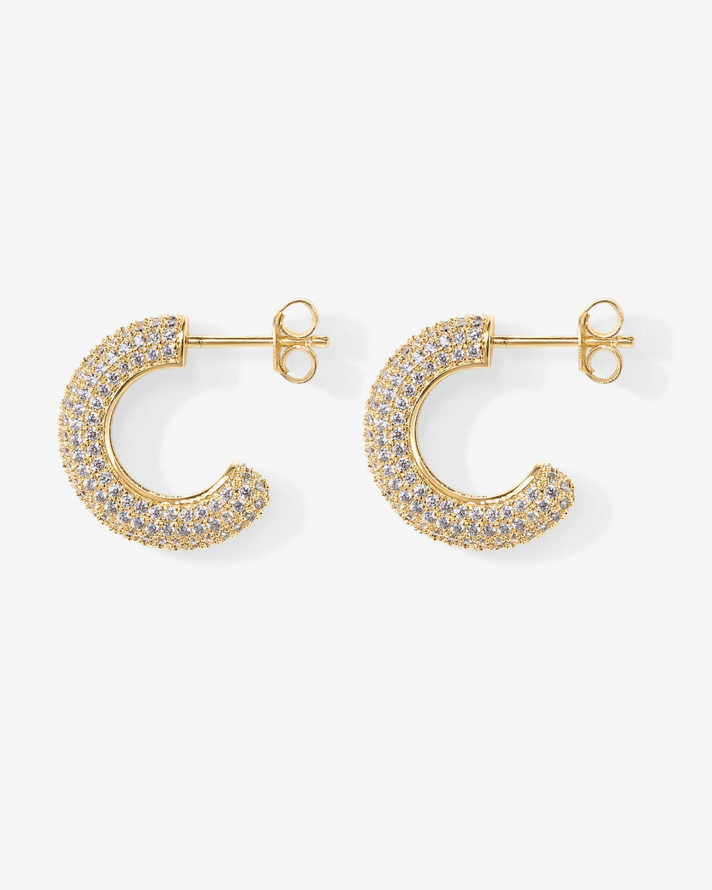 Cubic Zirconia Chunky Hoop Earrings