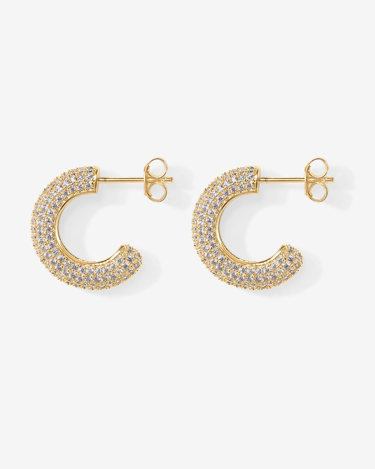 Cubic Zirconia Chunky Hoop Earrings