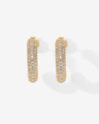 Cubic Zirconia Chunky Hoop Earrings