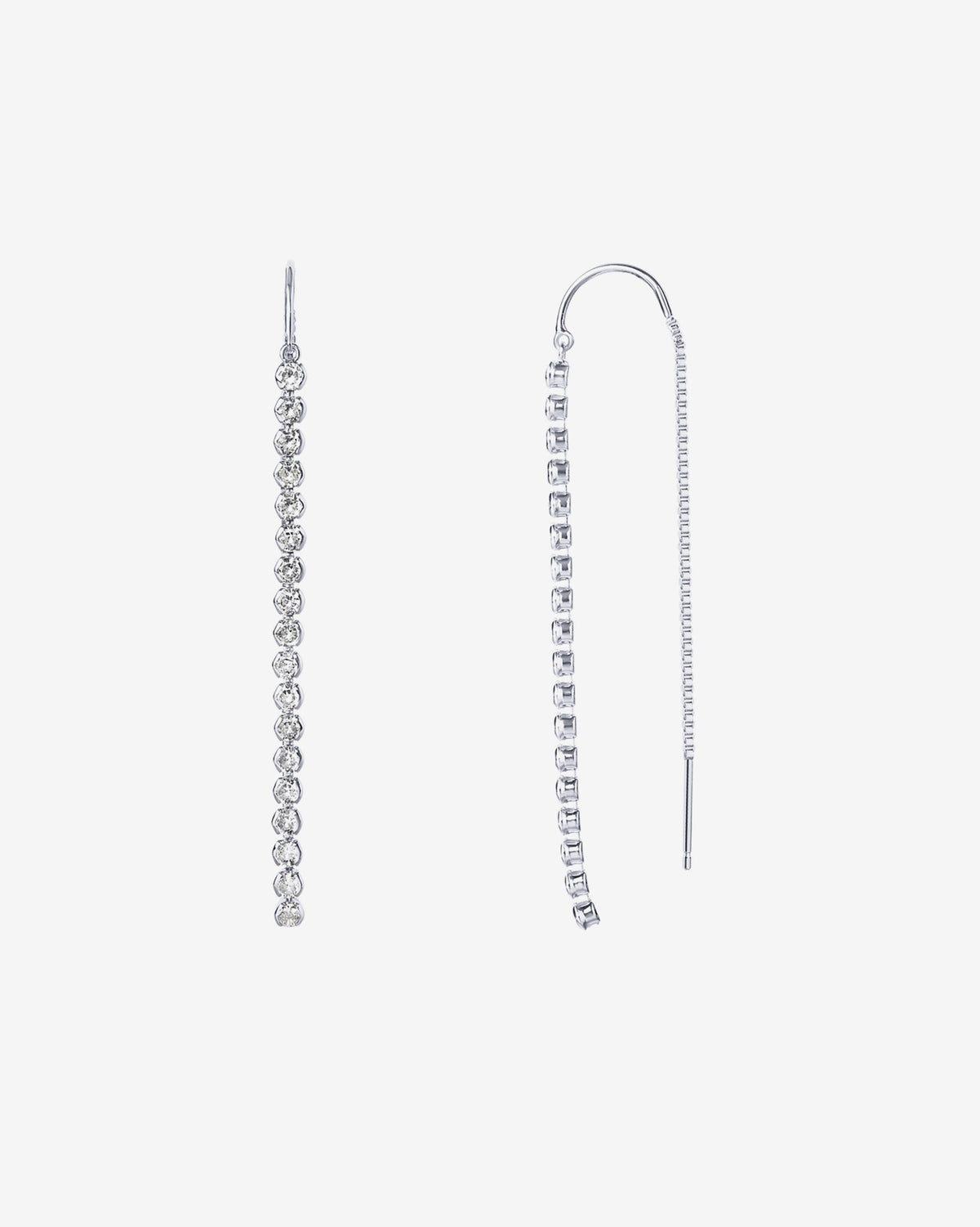 Cubic Zirconia Threader Earrings
