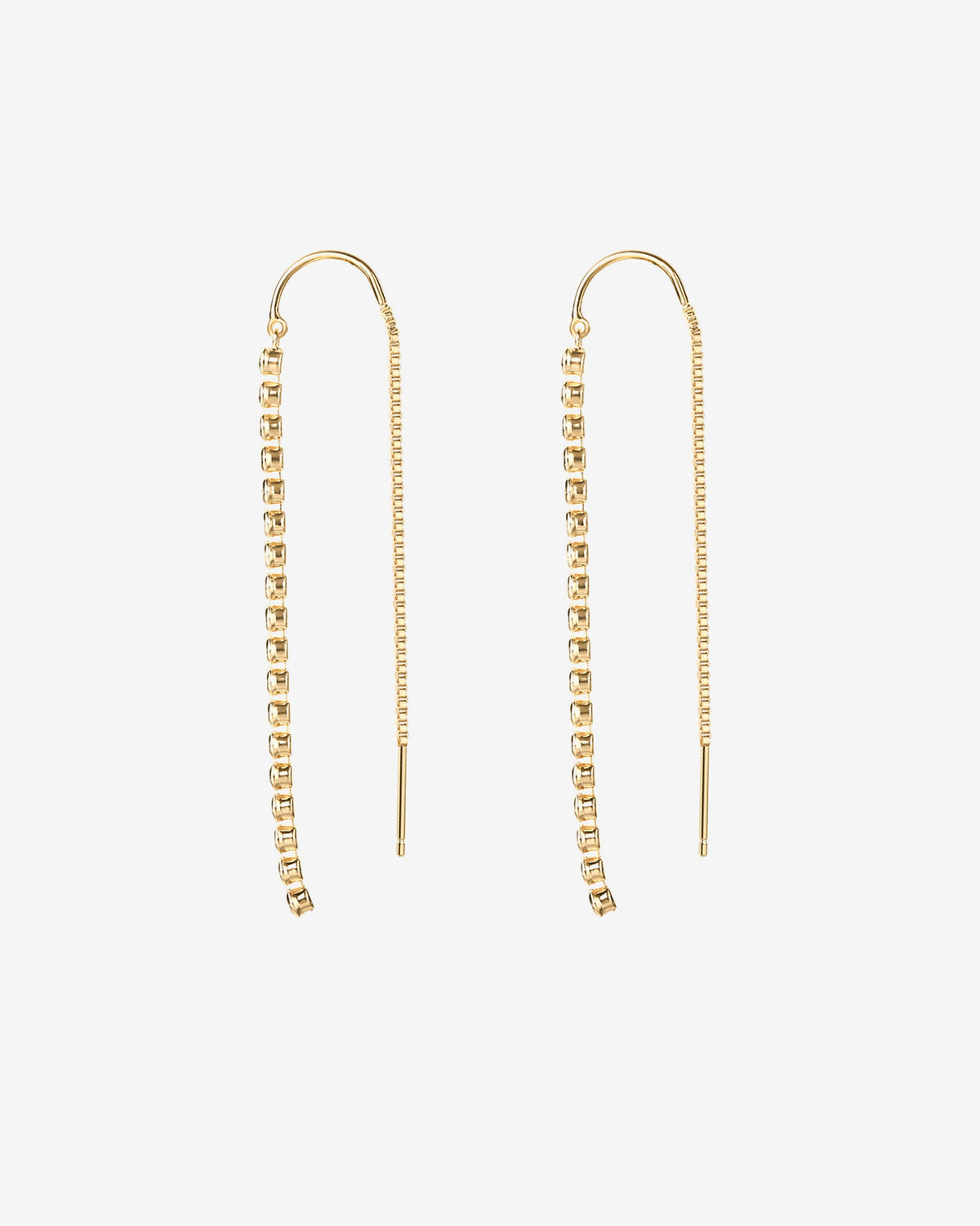 Cubic Zirconia Threader Earrings