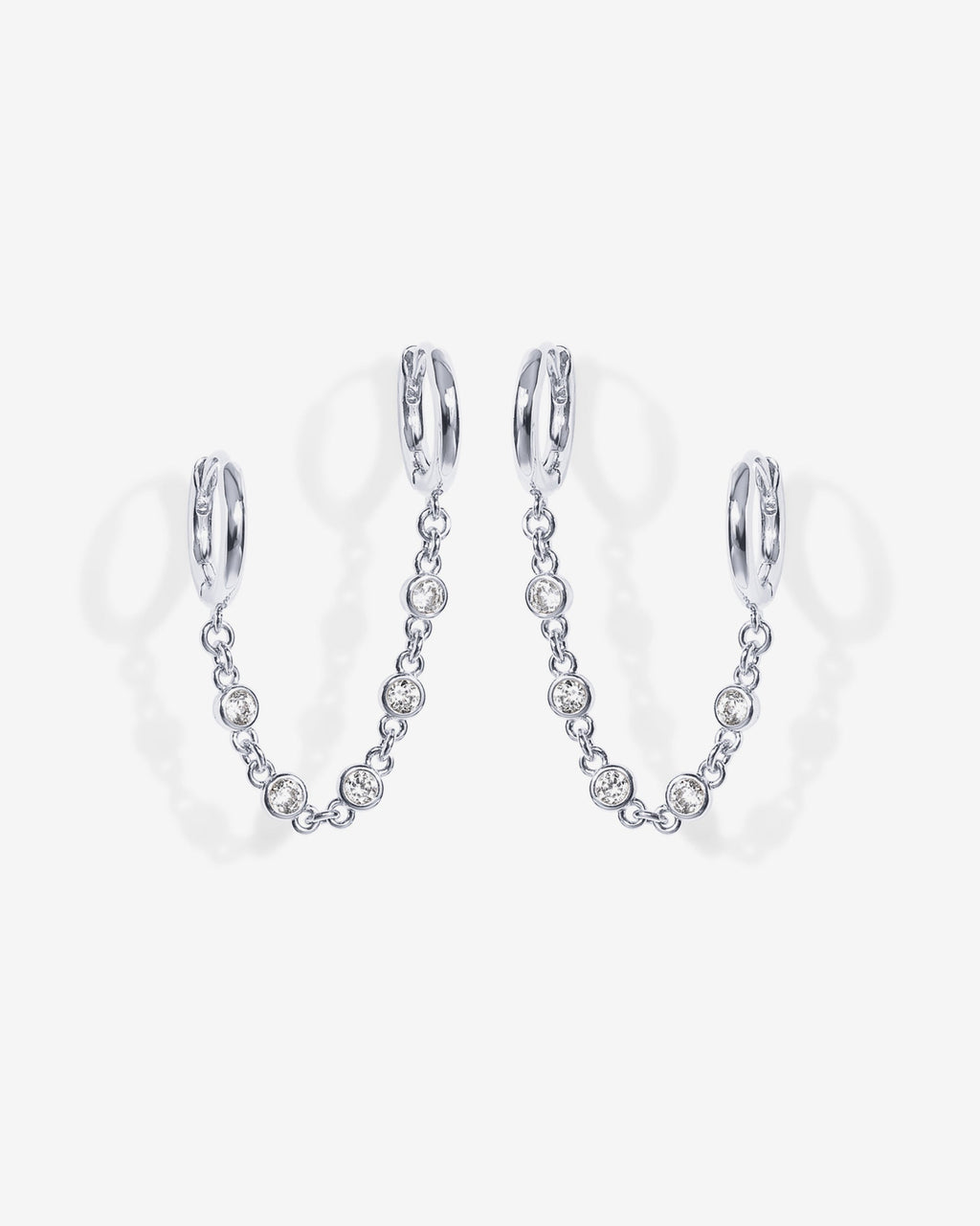 Cubic Zirconia Chain Earrings