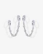 Cubic Zirconia Chain Earrings