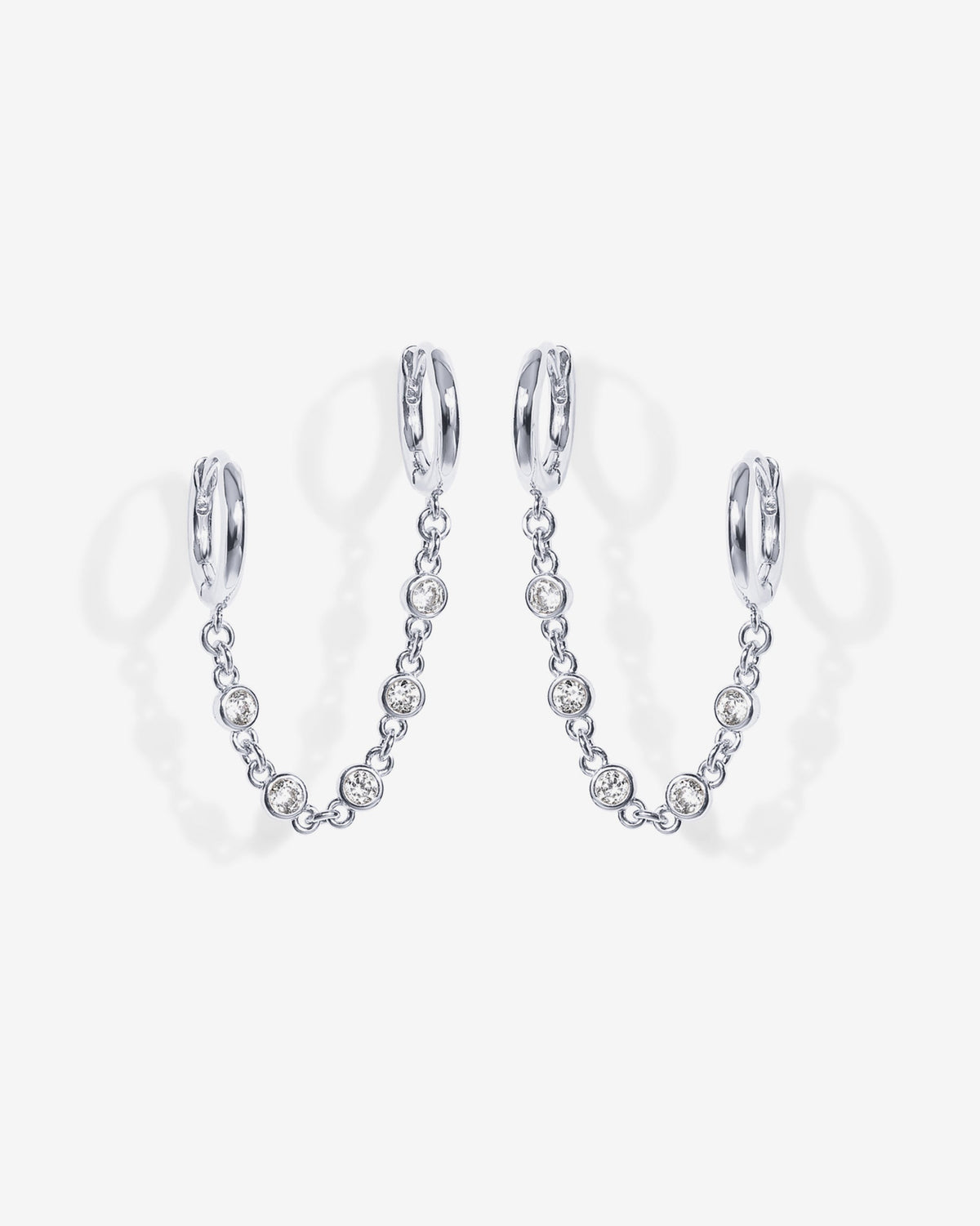 Cubic Zirconia Chain Earrings