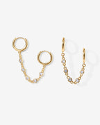 Cubic Zirconia Chain Earrings