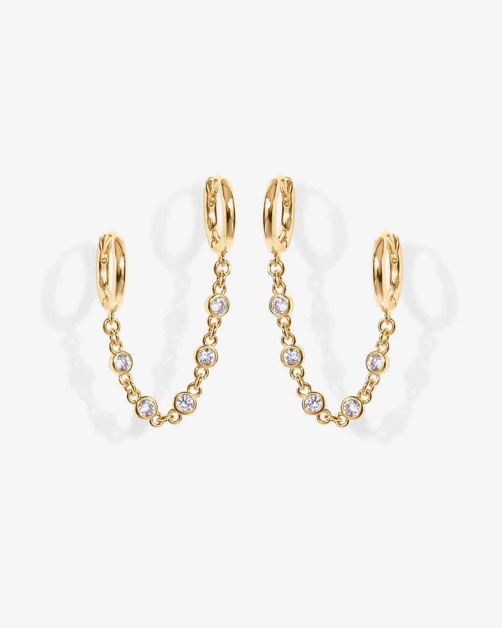 Cubic Zirconia Chain Earrings