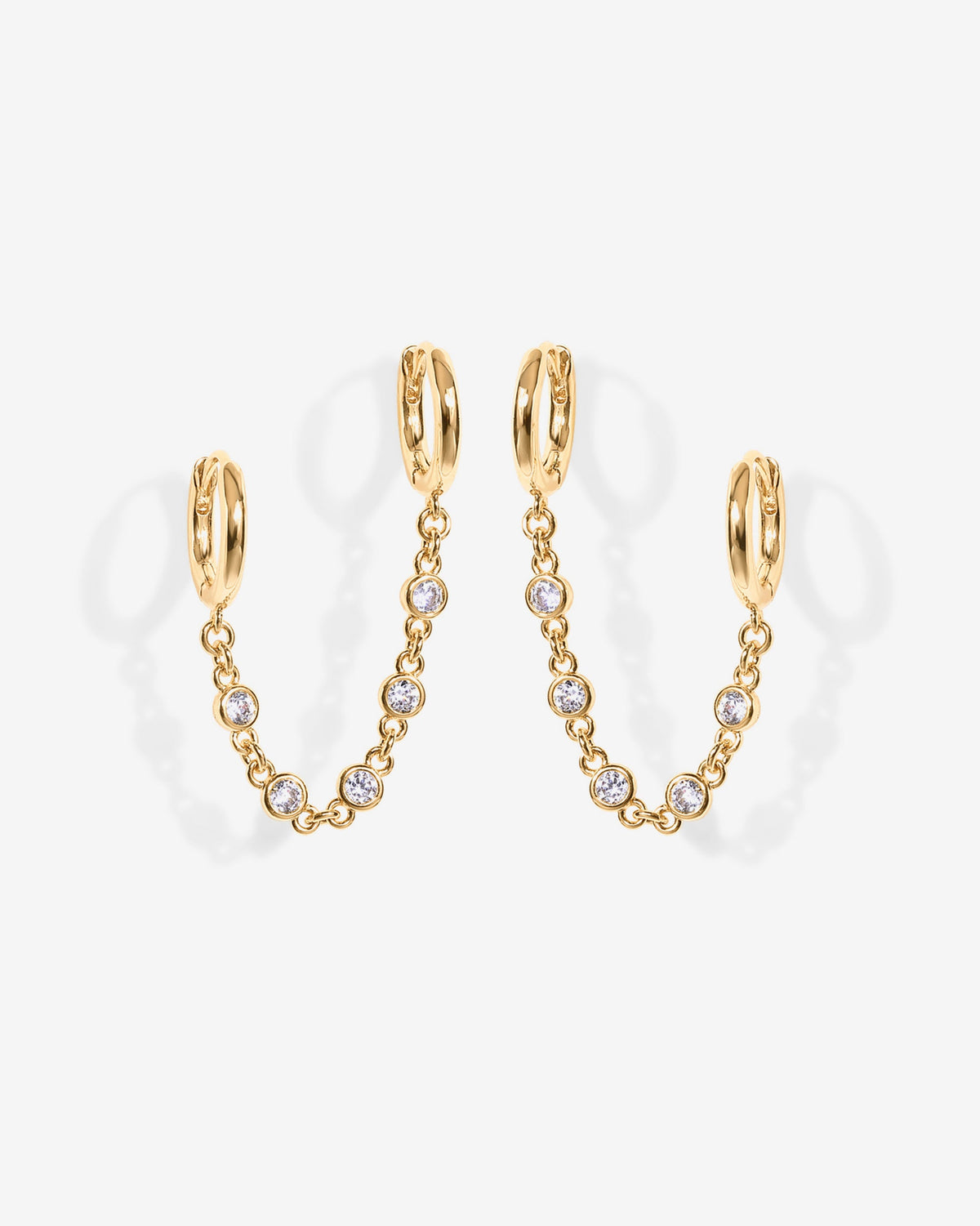 Cubic Zirconia Chain Earrings