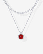 Carnelian & Aventurine Gemstone Layered Necklace
