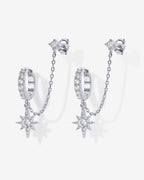Starlight Chained Huggie Earrings