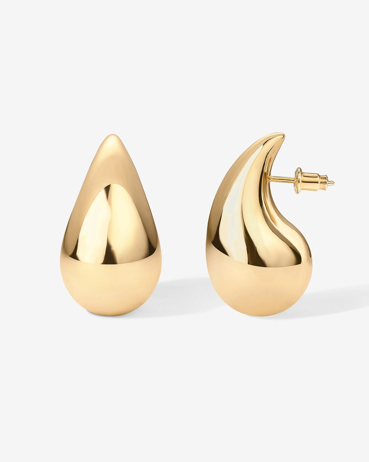 Chunky Teardrop Hoop Earrings