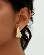 Chunky Teardrop Hoop Earrings