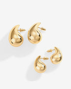 Chunky Teardrop Hoop Earrings
