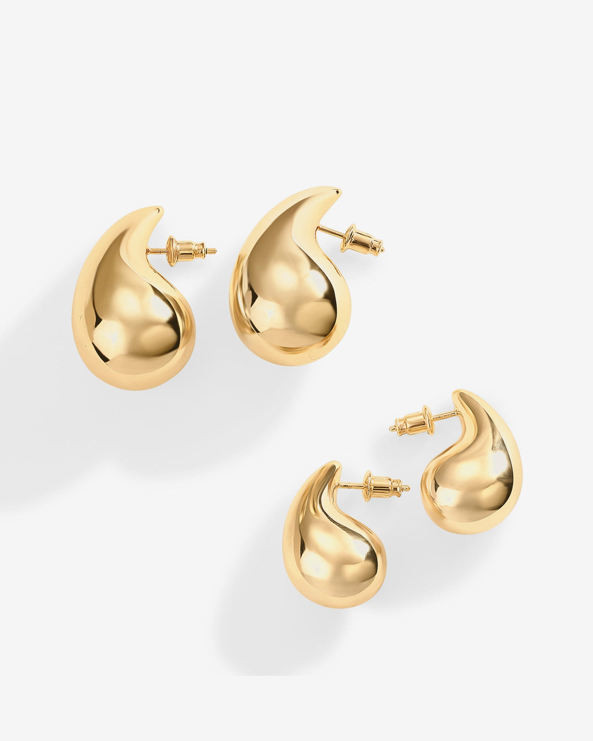 Chunky Teardrop Hoop Earrings