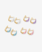 Sienna Enamel Huggies