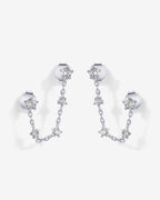 Chained Station Double Piercing Studs