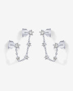 Chained Station Double Piercing Studs