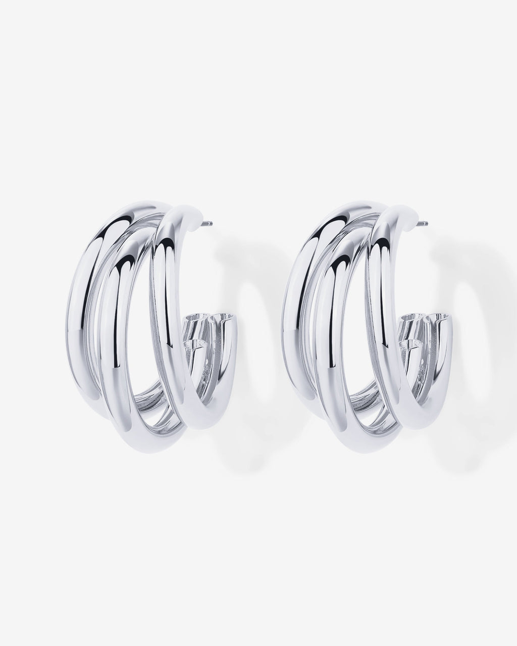 Triple Multi Hoop Chunky Earrings