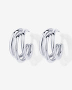 Triple Multi Hoop Chunky Earrings