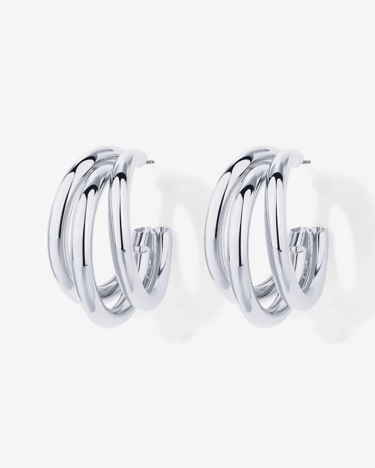 Triple Multi Hoop Chunky Earrings