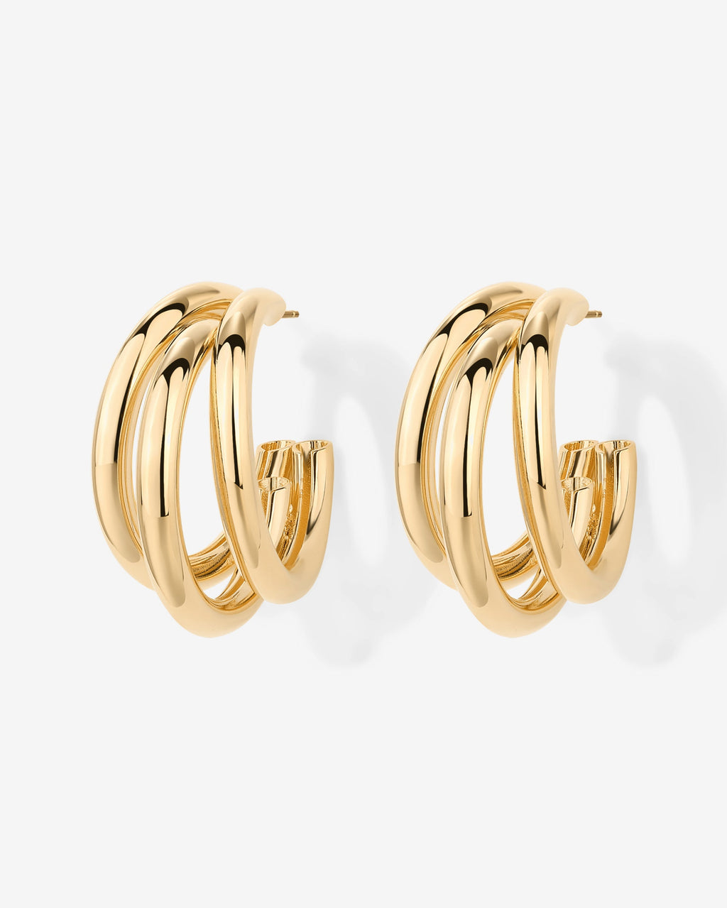 Triple Multi Hoop Chunky Earrings