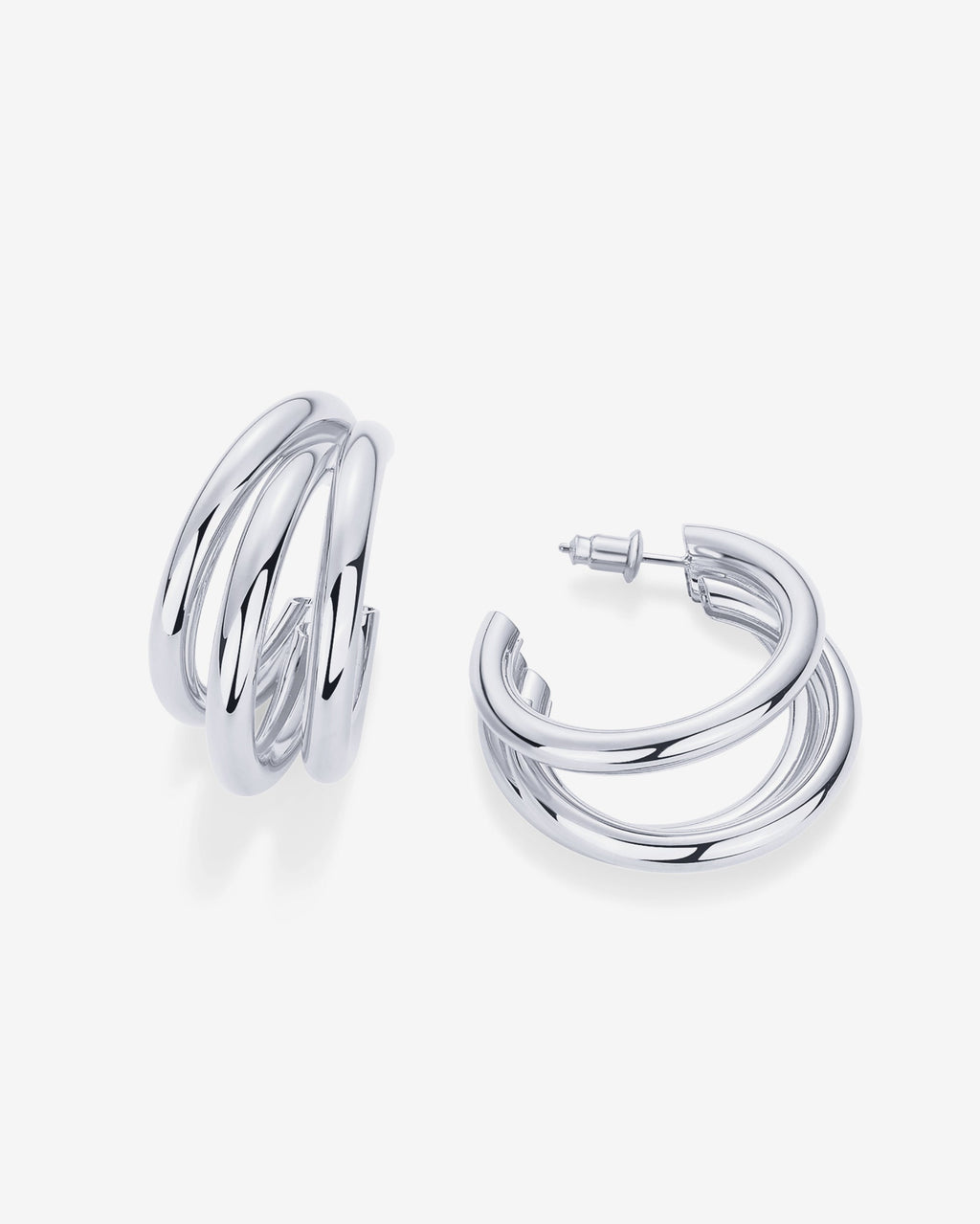 Triple Multi Hoop Chunky Earrings