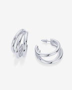 Triple Multi Hoop Chunky Earrings