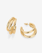 Triple Multi Hoop Chunky Earrings