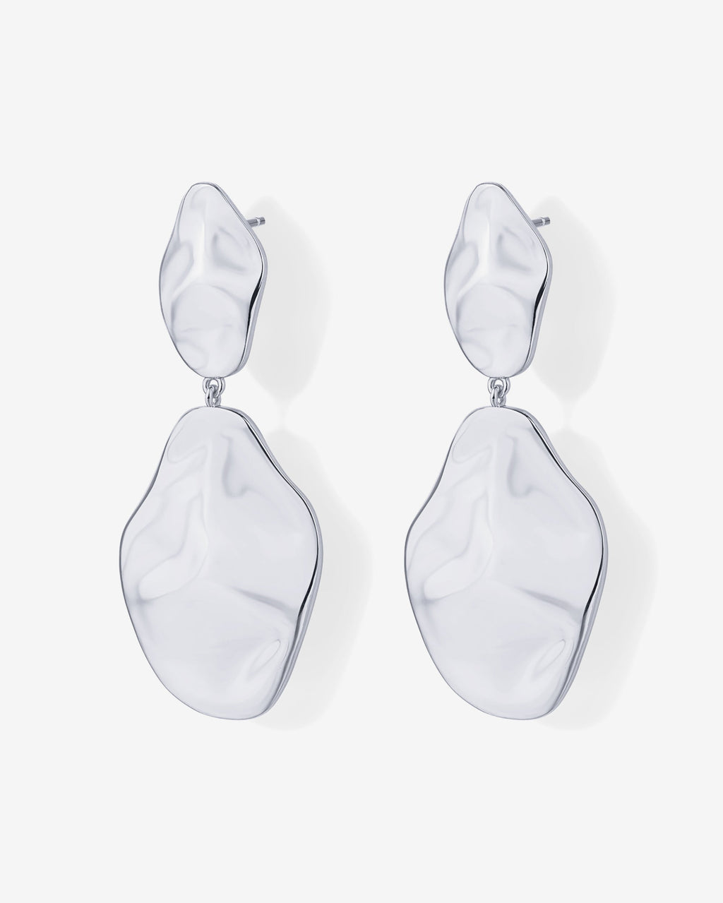 Hammered Teardrop Drop Dangle Earrings