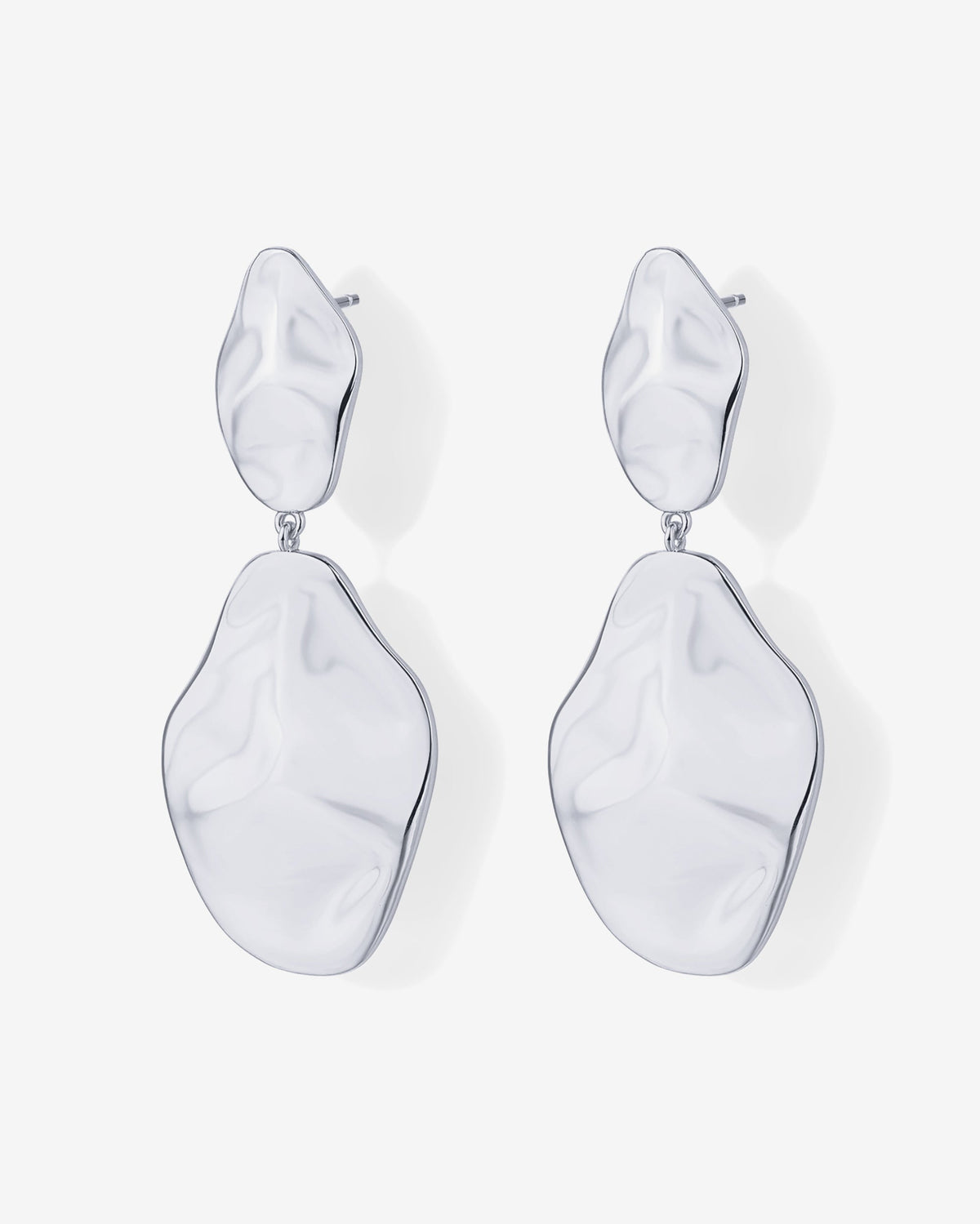 Hammered Teardrop Drop Dangle Earrings