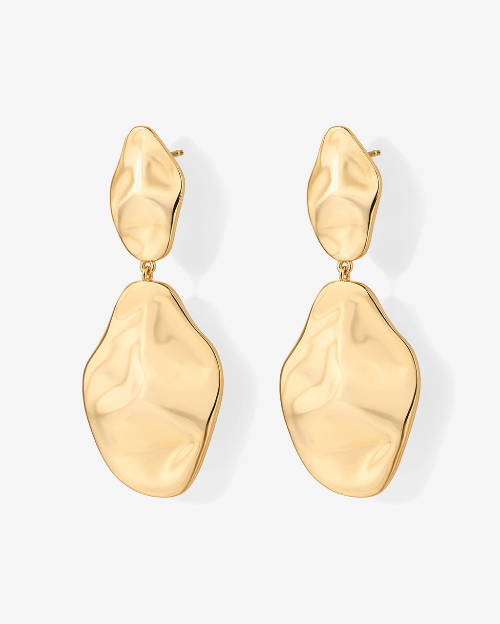 Hammered Teardrop Drop Dangle Earrings
