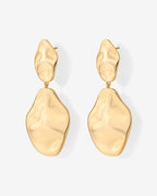 Hammered Teardrop Drop Dangle Earrings